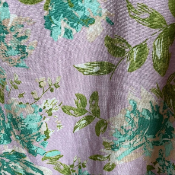 ASTR The Label Lysette Midi Dress in Orchid Green Floral size large linen - Picture 7 of 10